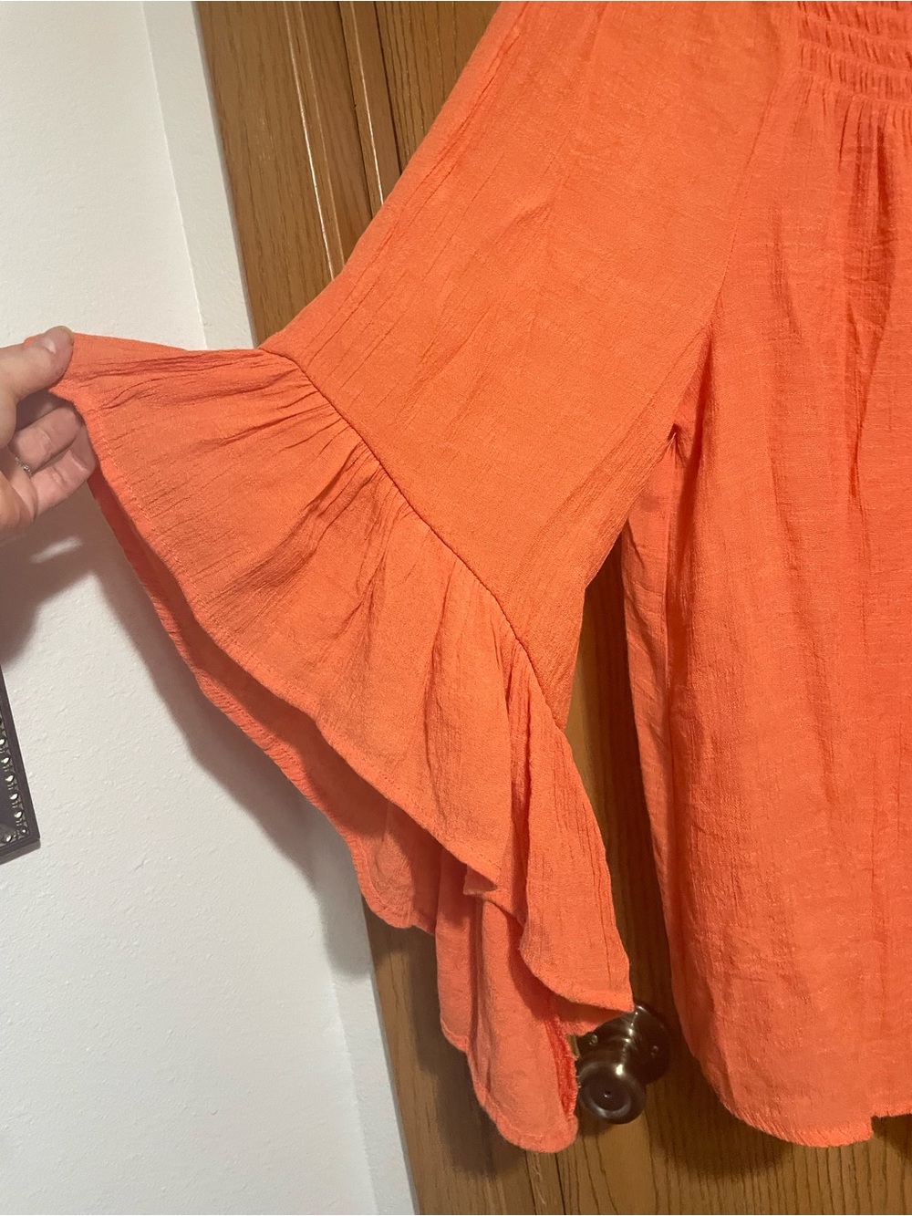 Cato Orange Blouse with Off-Shoulder Styling - Picture 2 of 6